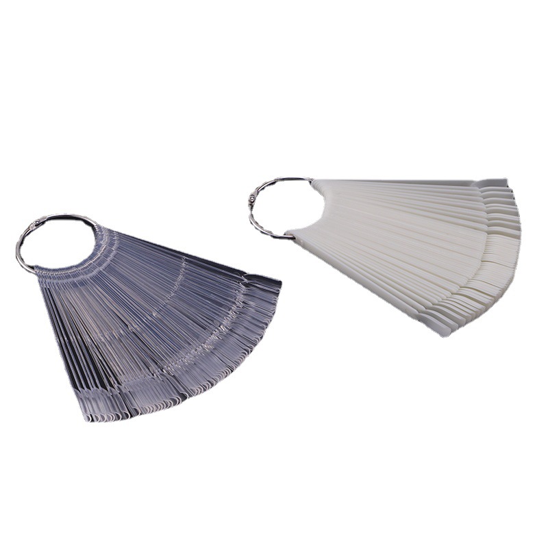 Removable 50-piece fan-shaped nail art display board color card for beginners nail art practice nail art display color board