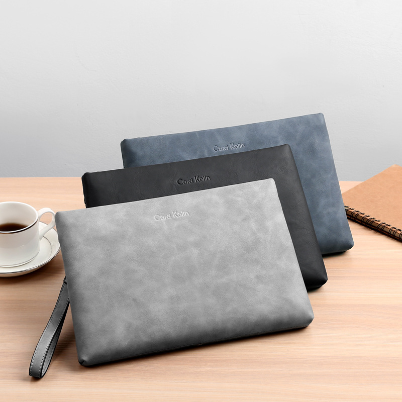 Card Kolin Men's Bag Men's Handbag Real Cowhide Clutch Bag Business Clamp Bag Men's Portable Wallet Envelope Bag