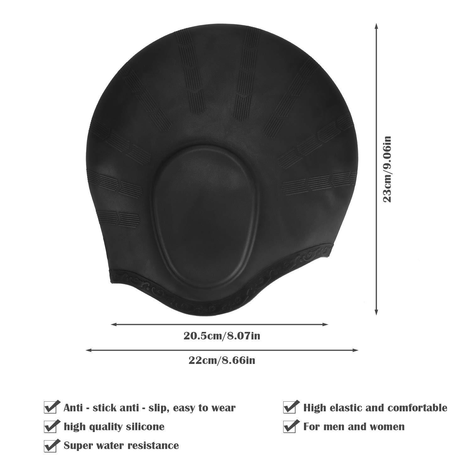 Adult children swimming cap silicone waterproof men and women water drop cap flat cap printed long hair protection large swimming cap