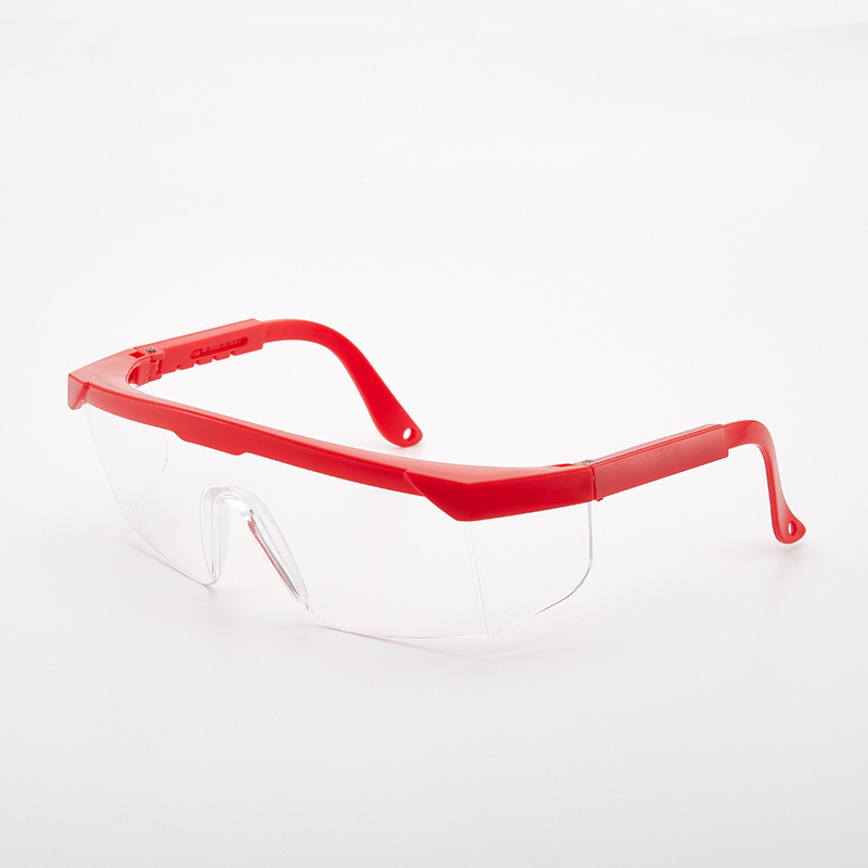 Factory Retractable Leg Glasses Black Frame White Sheet Anti-splash Labor Protection Glasses Dust-proof Protective Leg Goggles