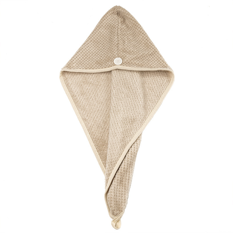 Coral Fleece Dry Hair Cap Thickened Pineapple Triangle Dry Hair Towel Quick Drying Hair Cap Bandage Adult Shower Cap