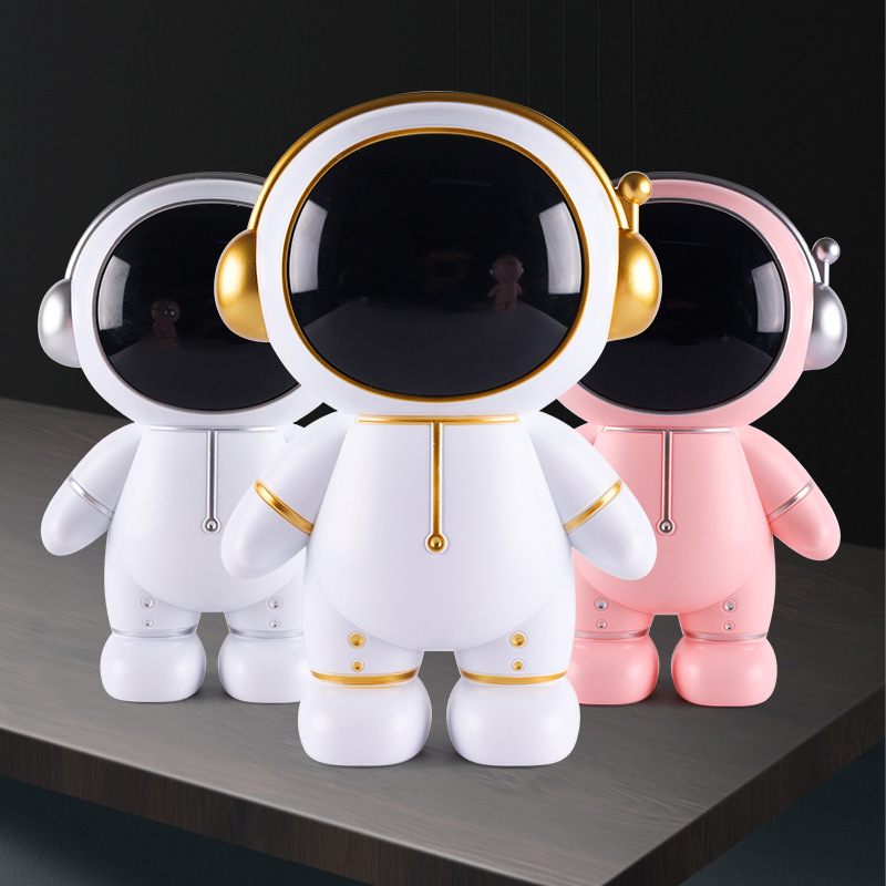 新しい宇宙飛行士モデル宇宙服クリエイティブコインバンクライト装飾収納キャニスター飾りギフト子供のおもちゃ|undefined