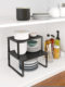 Simple Kitchen Countertop Layered Storage Rack Desktop Storage Rack Storage Cabinet Inner Partition Single Layer Pot Rack