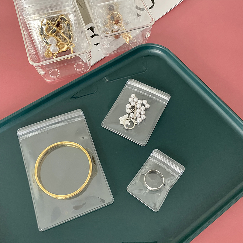 10 PCs wholesale PVC transparent jewelry bag bracelet earrings earrings necklace storage bag ring small jewelry storage
