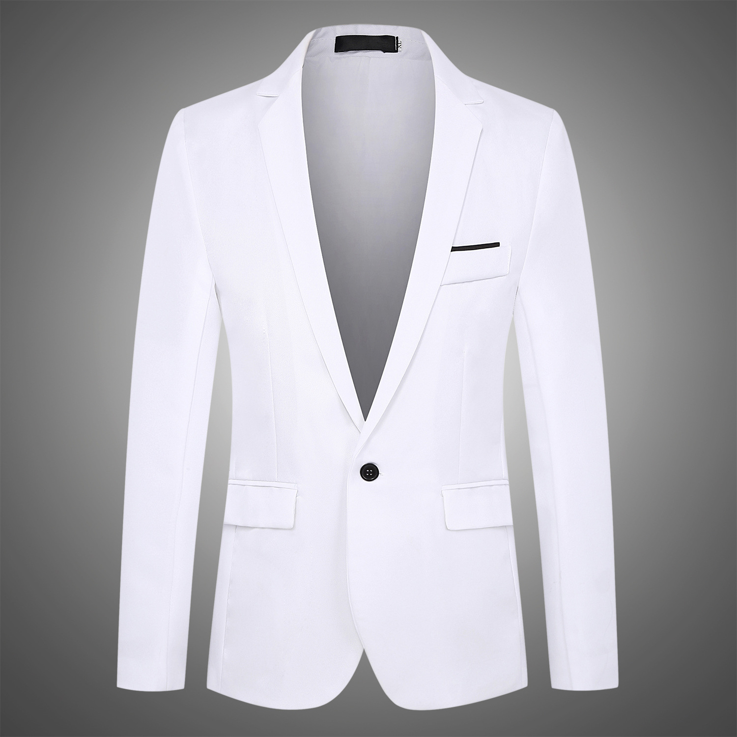 Foreign trade business formal wear fashion men's Korean fashion casual slim button small suit four seasons wear pure X11