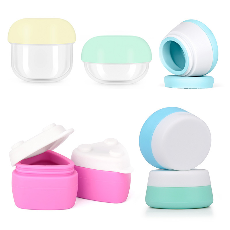 Silicone Packaging Box Cream Powder Cosmetic Small Sample Packaging Packaging Box Transparent Plastic Medicine Box PP Mushroom Box