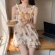 Summer New Pajamas Women's Sling Shorts Set Girl's Sweet Cute Cartoon Loose Outer Wear Home Clothes