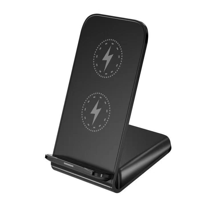 Vertical wireless charger 15W/20W fast charging double coil horizontal and vertical dual-purpose desktop mobile phone holder wireless charging