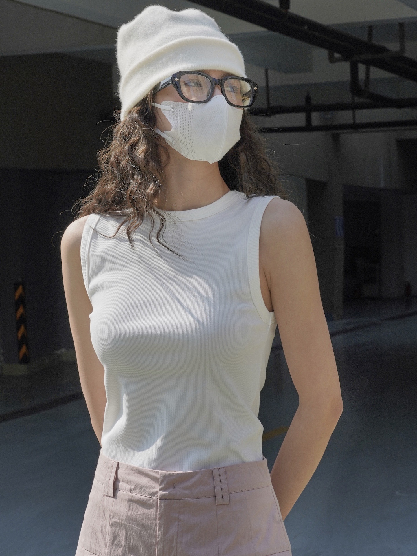 Lufu Spring/Summer New Korean style simple basic I-shaped vest shaping slimming slim-fit stress-free inner top for women