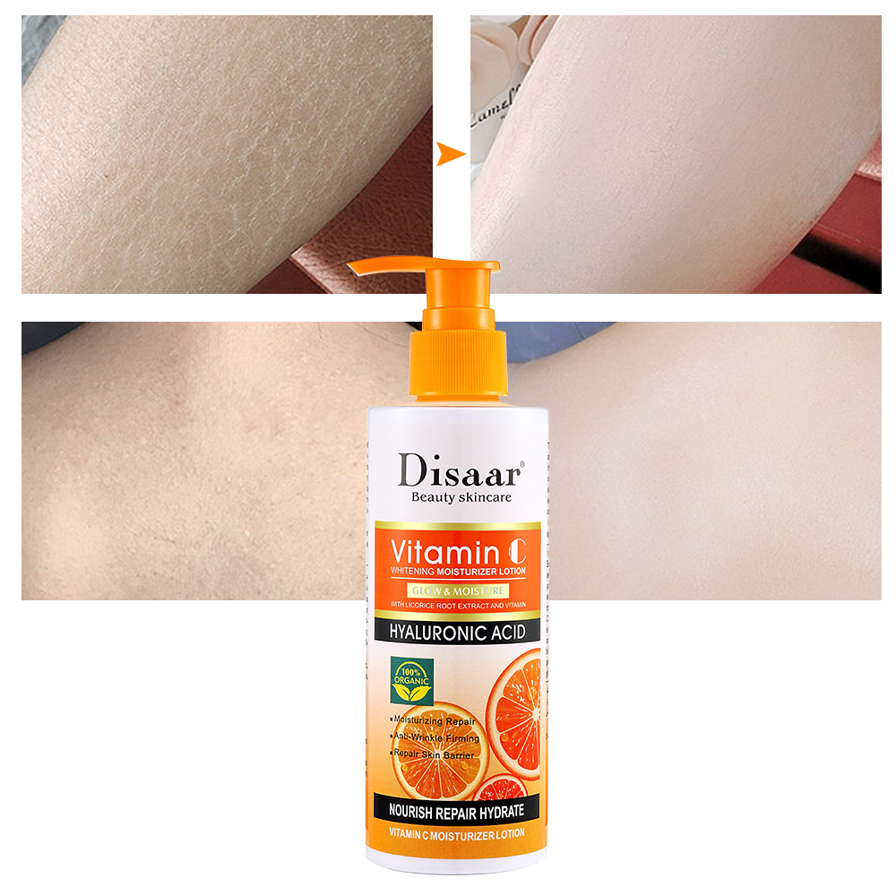 Disaar cross-border vitamin C body lotion moisturizing skin removing chicken skin body lotion wholesale VC body milk