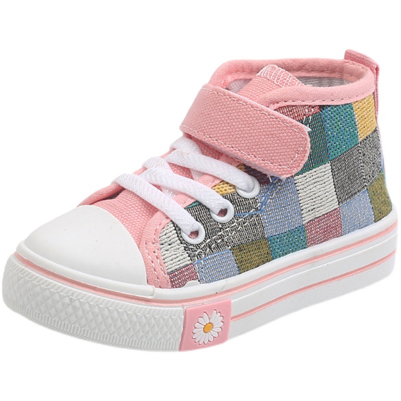 Children's Canvas Shoes 2022 Spring and Autumn New Children's British-style Non-slip Sneakers Boys and Girls Casual Kindergarten Children's Shoes
