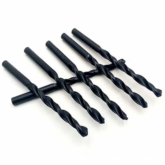 4241 rolled black drill high speed steel straight shank twist drill hot sale aluminum alloy plastic wood cardboard drilling operation