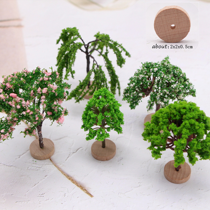 Miniature garden mini simulation landscape tree plastic building model tree OB11 micro landscape scene production materials
