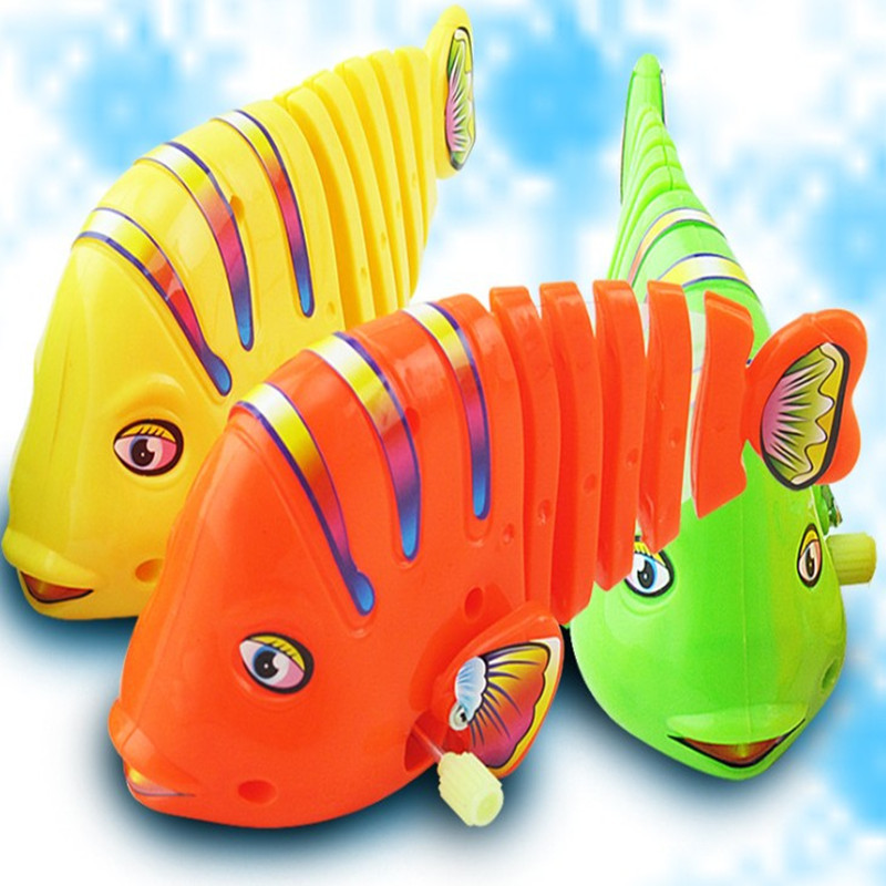 上链发条摇摆鱼 儿童小动物会跑卡通创意玩具礼品会动的鱼摆尾鱼