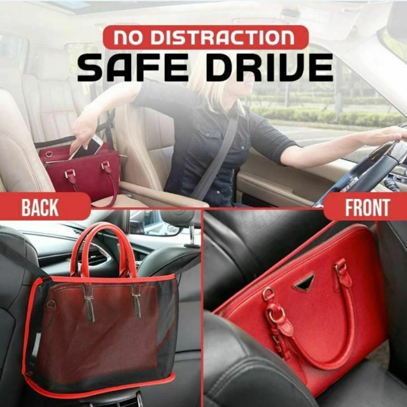 Car two-seat storage Net bag Car blocking Net hanging Car storage bag Car Net bag