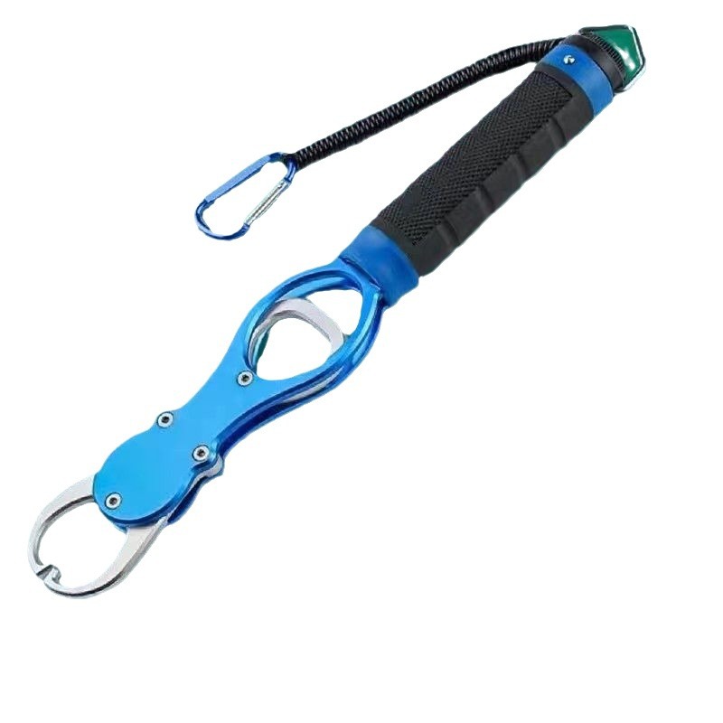 Fish control device with weighing control large objects take fish clip fish pliers unhook fish catching device Luya pliers multi-functional space aluminum Special