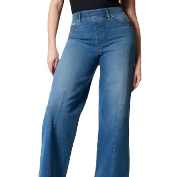2024 Amazon Fashion Four-sided Elastic Knitted Denim Loose Comfortable Stretch Jeans Comfortable Fabric Same Style Short