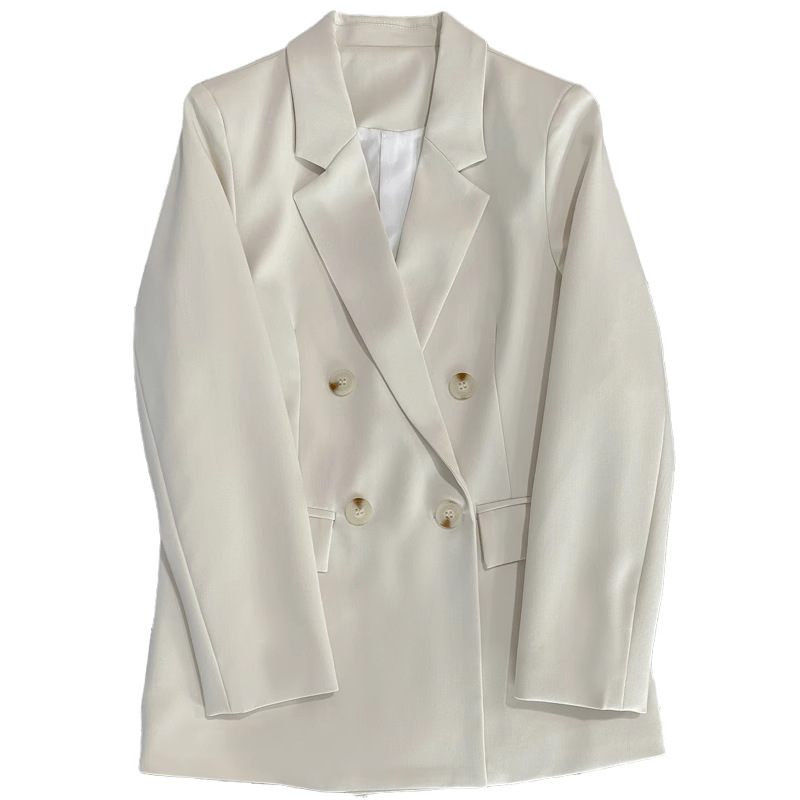 2025 Spring and Autumn New Korean-style Double-breasted Small Suit Women's Jacket Elegant High-end Sense Small Slimming Suit Trendy