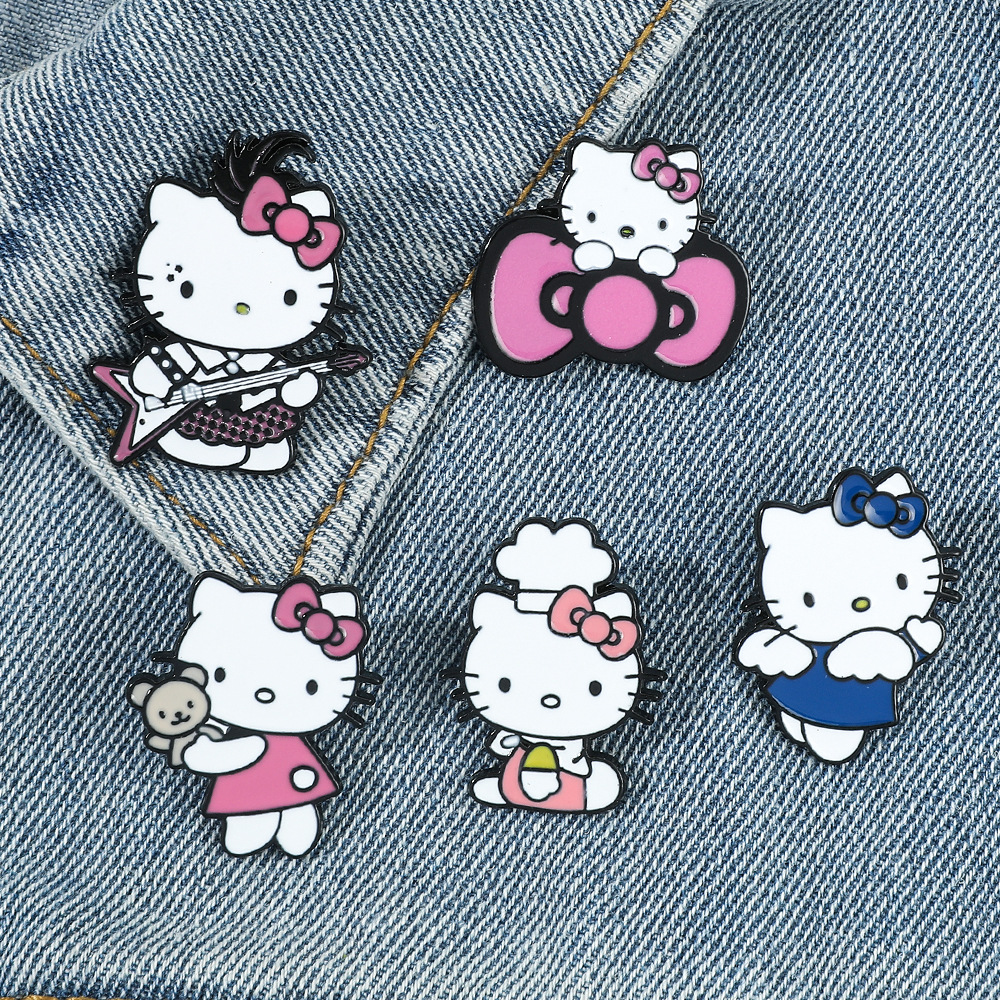 Japanese Cartoon Cute Sanrio Brooch Kulomi Star Dailou KT Cat Yugui Dog Melody Badge Jewelry