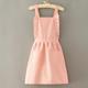 Simple-strap princess dress polka dot pink