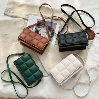 2023 Korean Style Simple Top New Women's Bag Street Trendy Internet Popular One-Shoulder Underarm Bag Crossbody Small Square Bag