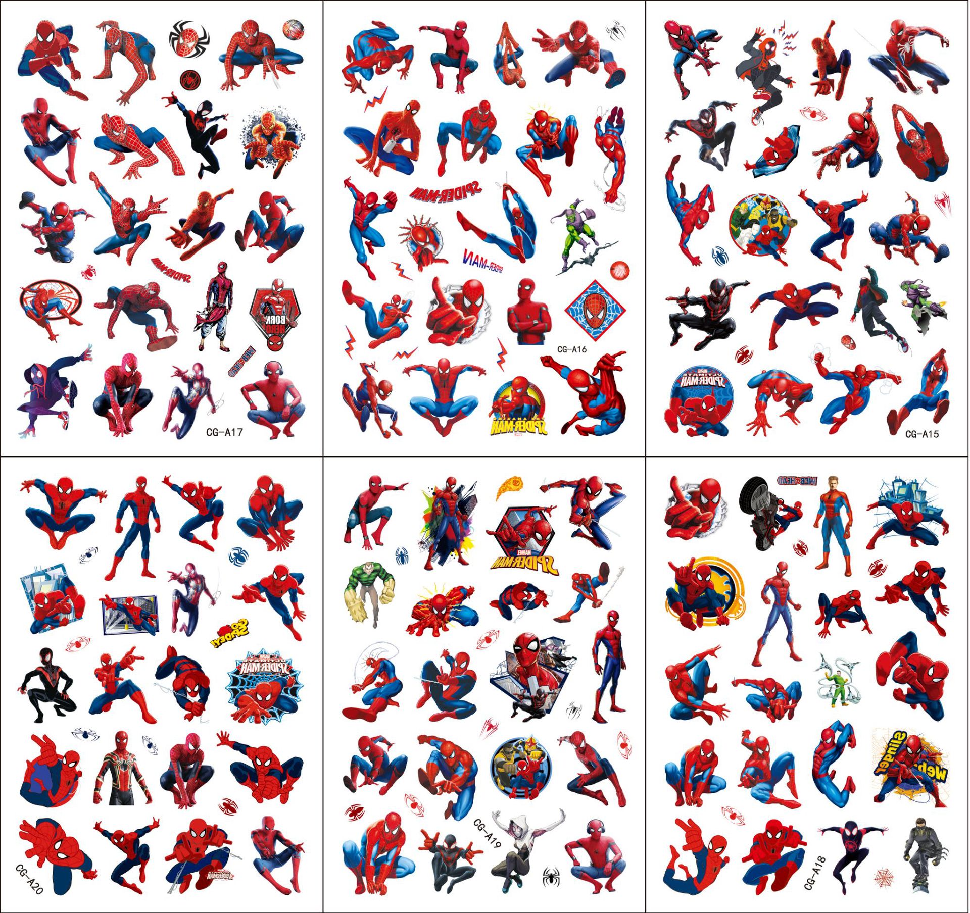 Luminous Spider-Man Disposable Tattoo Sticker Children Tattoo Sticker Birthday Party Tattoo Sticker Water Transfer Sticker