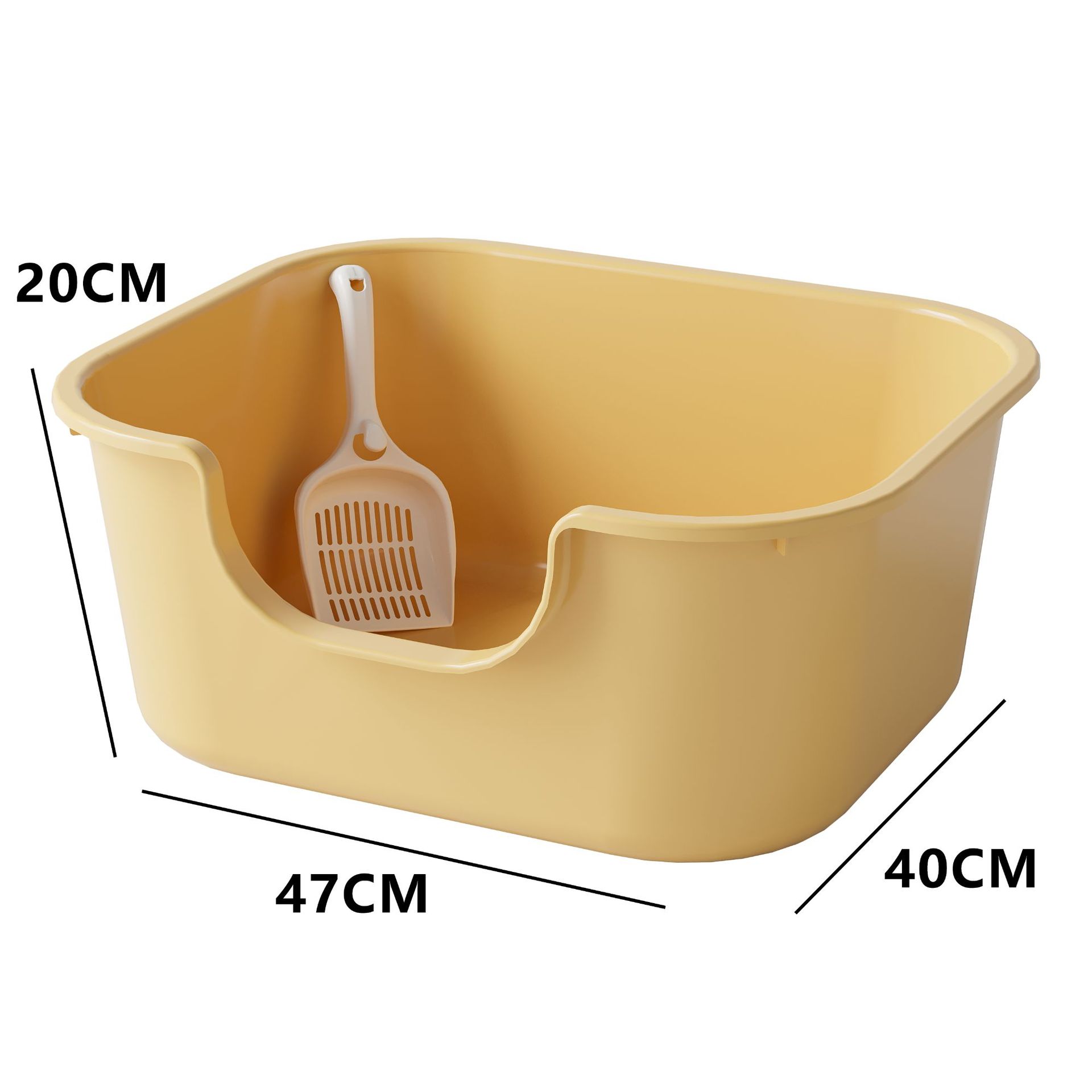 Cat Litter Basin Large Semi-closed Cat Toilet Anti-splash Cat Litter Basin Huge Space Circulating Cat Litter Basin Delivery Cat Litter Shovel