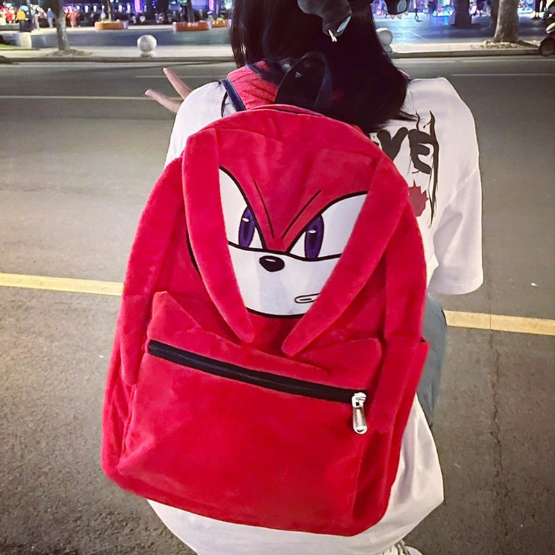2023 New Large Capacity Student Schoolbag Sonic Kid Hedgehog Mouse Backpack Couple Backpack