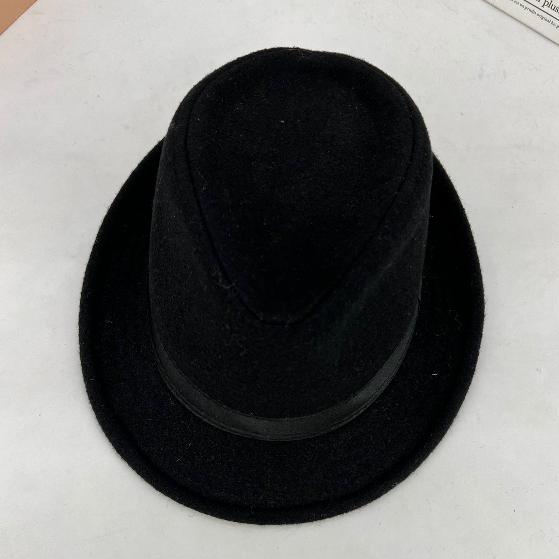 Factory wholesale top hat autumn and winter woolen dad hat grandpa hat middle-aged and elderly men's hat drama performance hat
