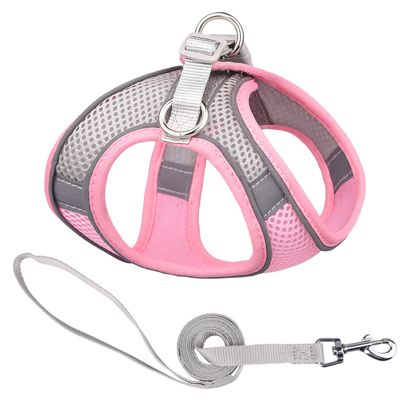 New pet chest strap vest-style reflective strap dog traction rope hands-free cat pet supplies wholesale