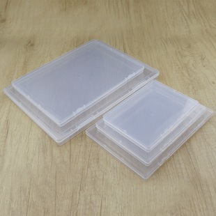 pp rectangular plastic transparent tool parts with lid small box mobile phone mask storage box wax color pen packing box