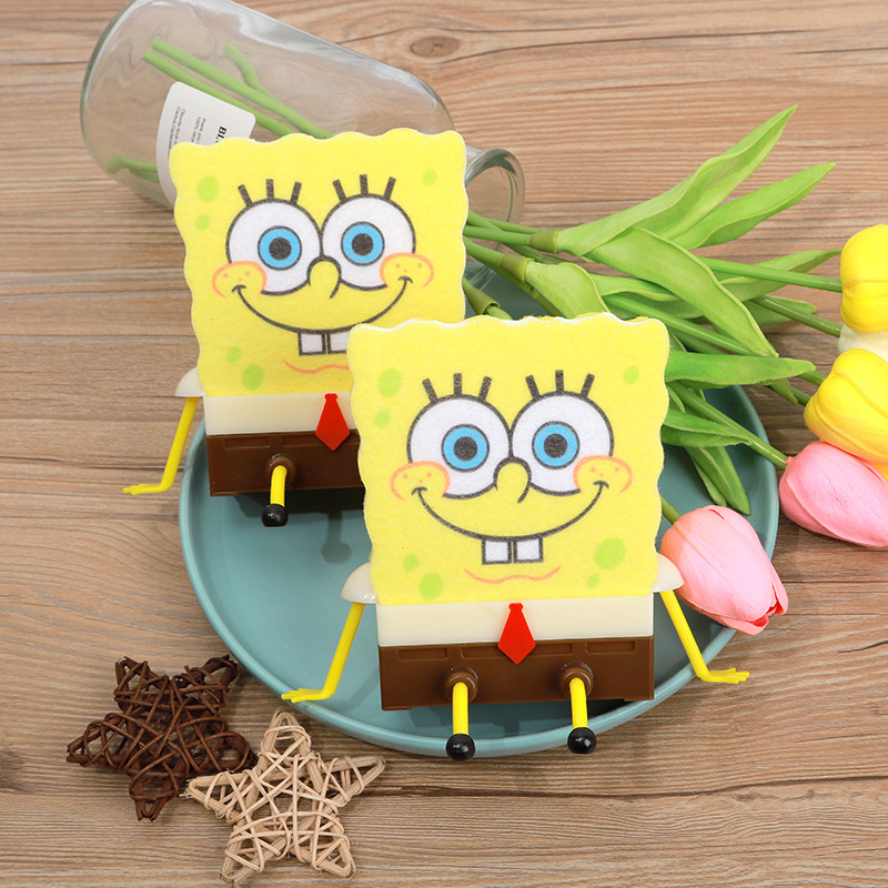 Cute Spongebob Drying Rack Wholesale Household Kitchen Sink Storage Rack Dishwashing Brush Wipe Sink Wall-Mounted