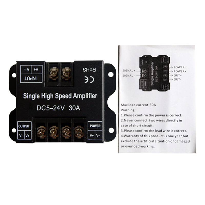 Amplifier 30a signal led power amplifier light strip smart lighting low voltage 12v monochrome lamp controller
