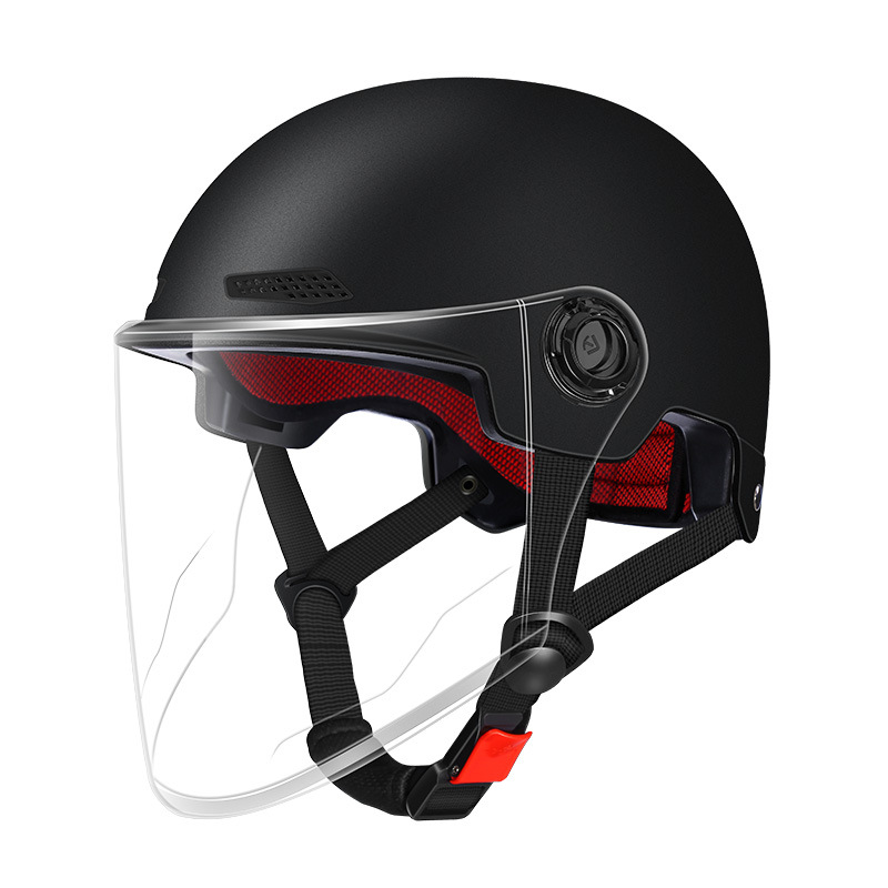 3c Certification Helmet Electric Car Men's And Women's New National Standard Summer Sunscreen Helmet Solid Color Four Seasons Half Helm_voghion.com