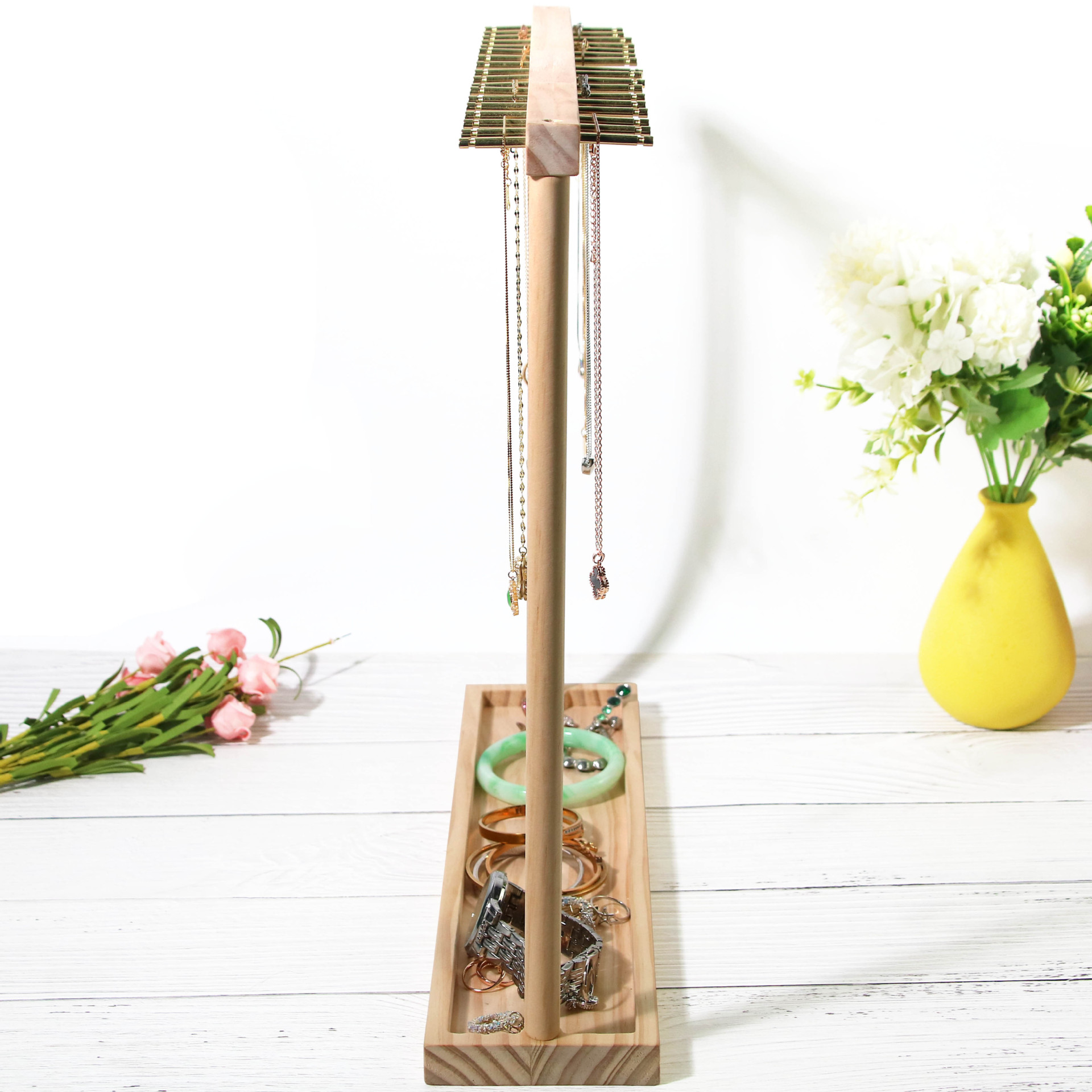 Log Necklace Display Stand Bracelet Bracelet Watch Desktop Ornaments Pendant Earrings Storage Props Jewelry Rack