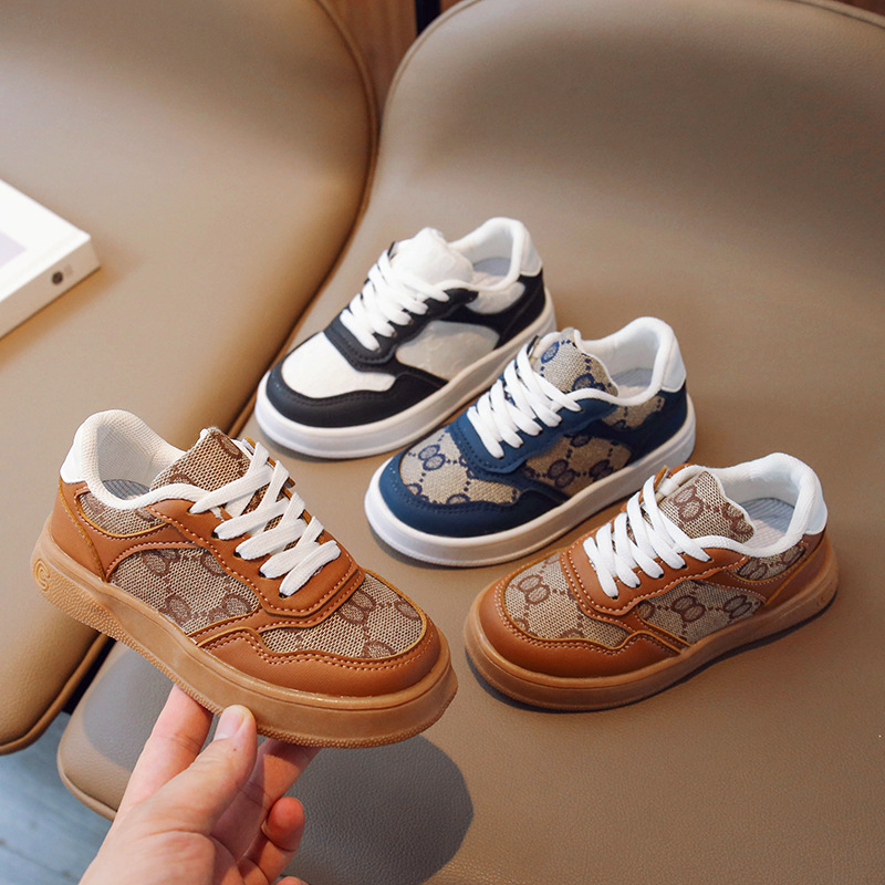 Autumn and Winter 2024 New Korean Style Children's Sports Casual Shoes Girls Low-top Boys' Baby Shoes Running Shoes Trendy