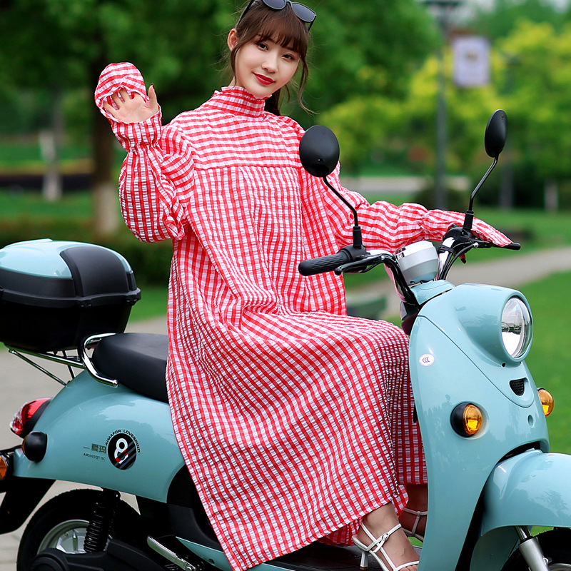 Electric Car Sunscreen Clothes Summer Long-sleeved Full-body Cycling Anti-ultraviolet Sunscreen Shawl Women's Long Shade Shirt