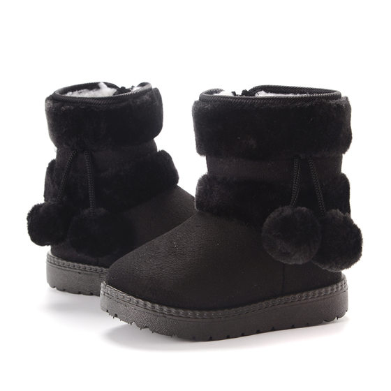  children's shoes 2022 fur ball snow boots padded children's boots warm cotton shoes