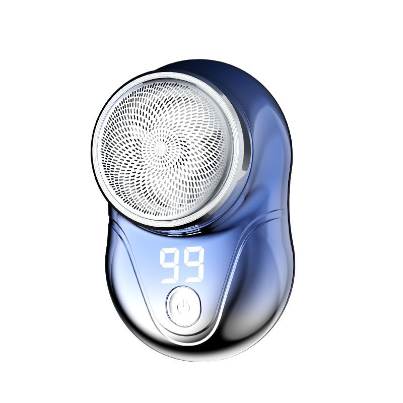 Cross-border new mini electric shaver small portable car intelligent digital display charging men's shaving