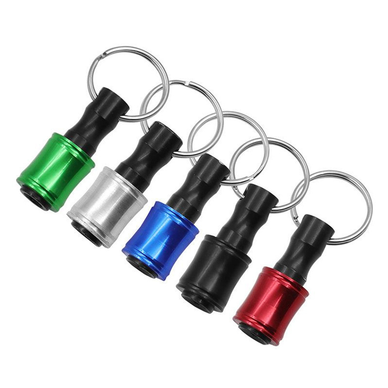 Stainless steel keychain sleeve rod golden three-groove extension rod color 1/4 batch head quick change sleeve switch rod