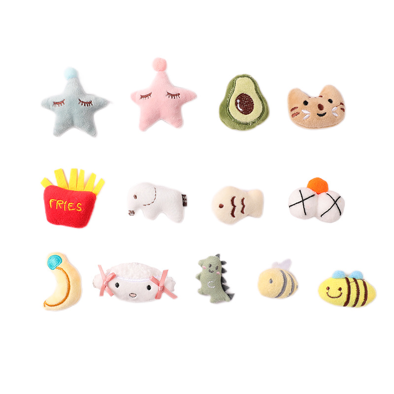 Animal collection cartoon plush brooch cute doll doll bag pendant diy clothing accessories wholesale