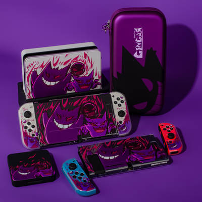 PawDiary Nintendo switcholed Protective Case Purple Ghost suit Transparent Protective Case Soft Case NS Storage Box