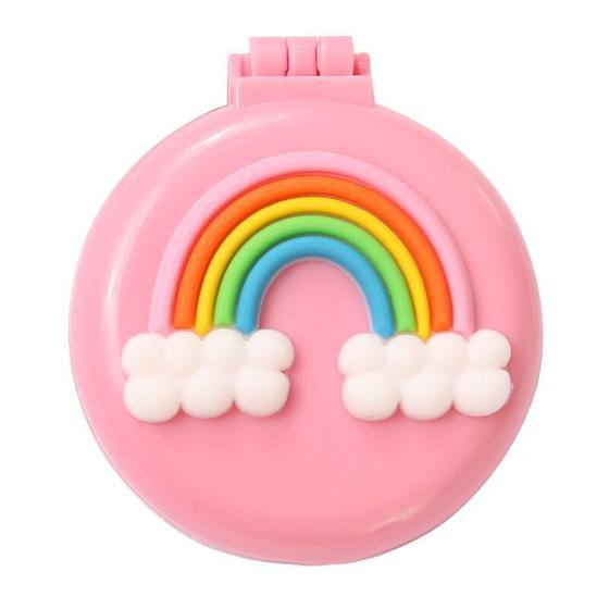 Cute Girl's Heart Air Bag Comb Massage Hair Comb Not Breathless Student Portable Folding Makeup Mirror Air Cushion Comb