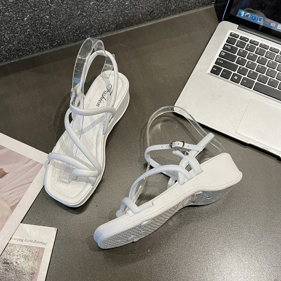 New style sandals women's summer fashion wedge platform sandals foreign trade thickened flip-flops outdoor all-matching beach slippers