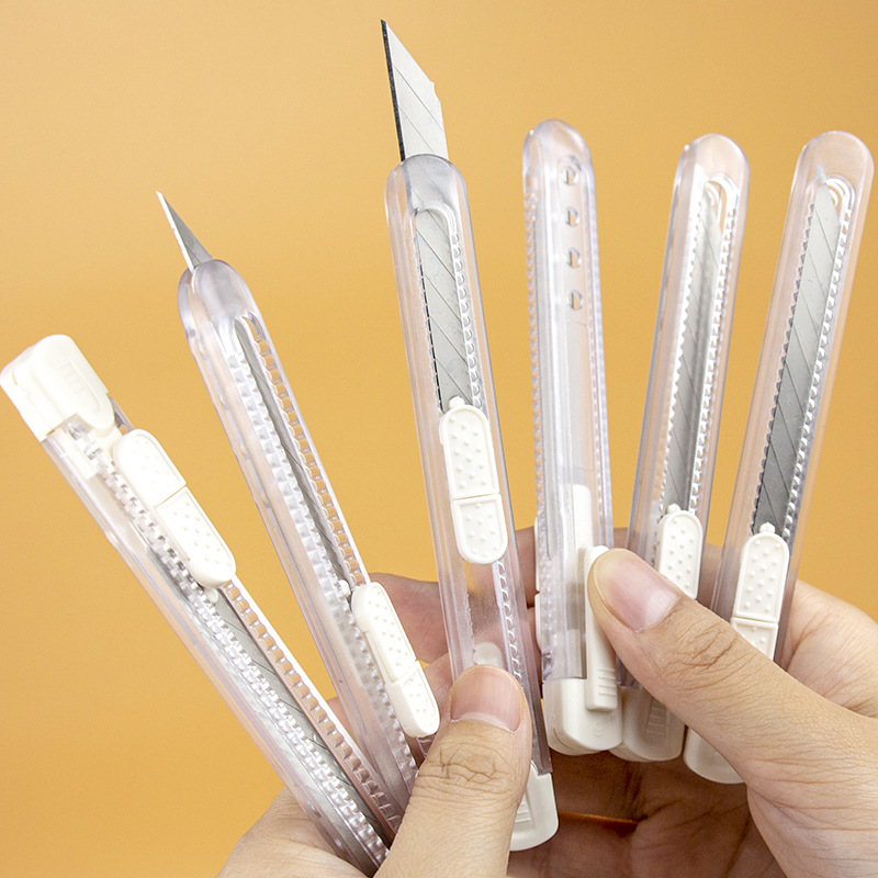 Transparent small size art knife high-looking ins style student stationery plastic paper cutting knife Art small handmade knife