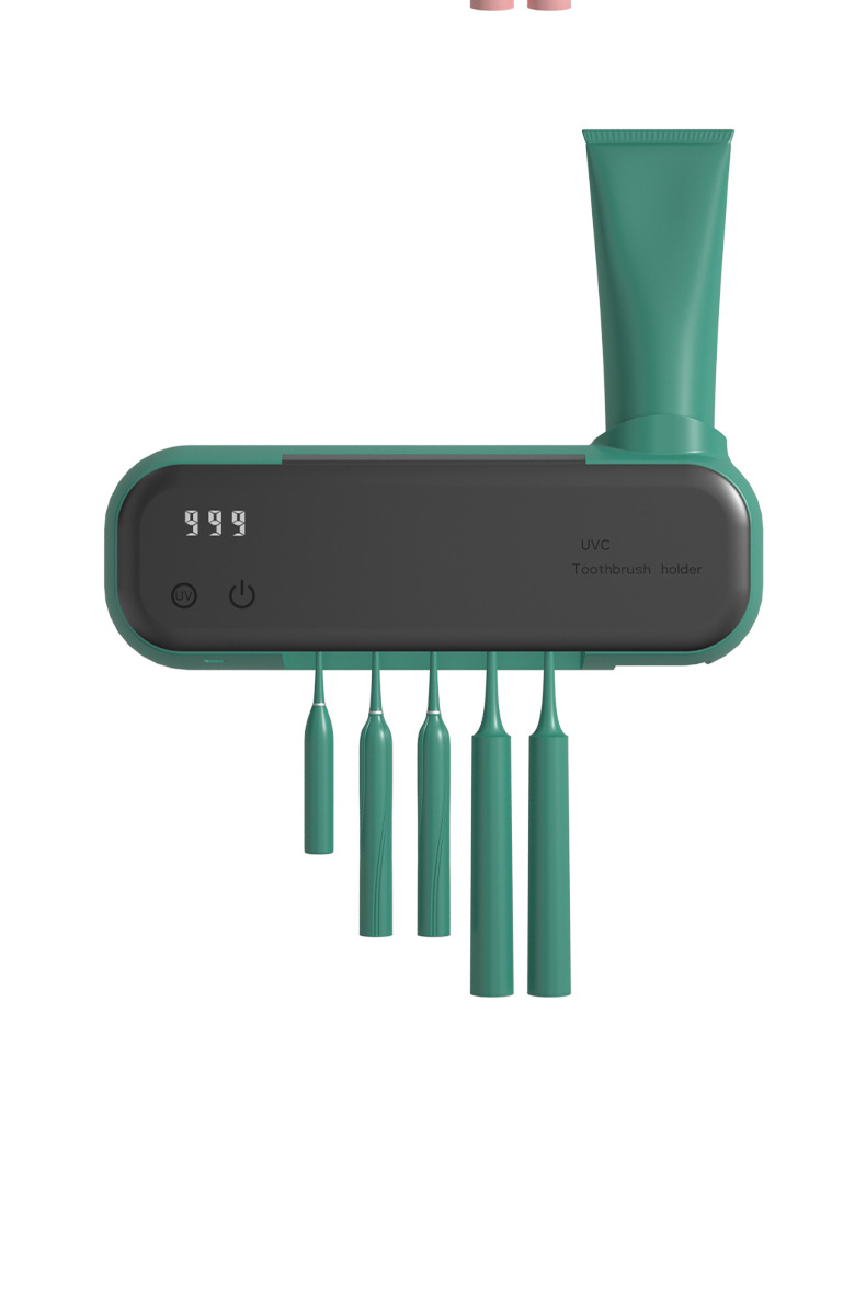 Intelligent toothbrush sterilizer wall-mounted ultraviolet disinfection sterilization toothbrush holder set non-perforated toothbrush holder direct sales