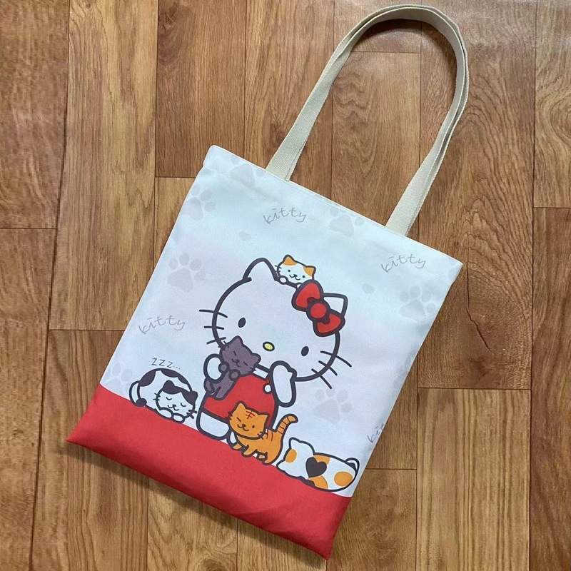 キャンバスバッグサンリオ大耳犬クロミピカチュウKTデジタルプリント肩掛け手提げ袋ショッピングバッグ|undefined