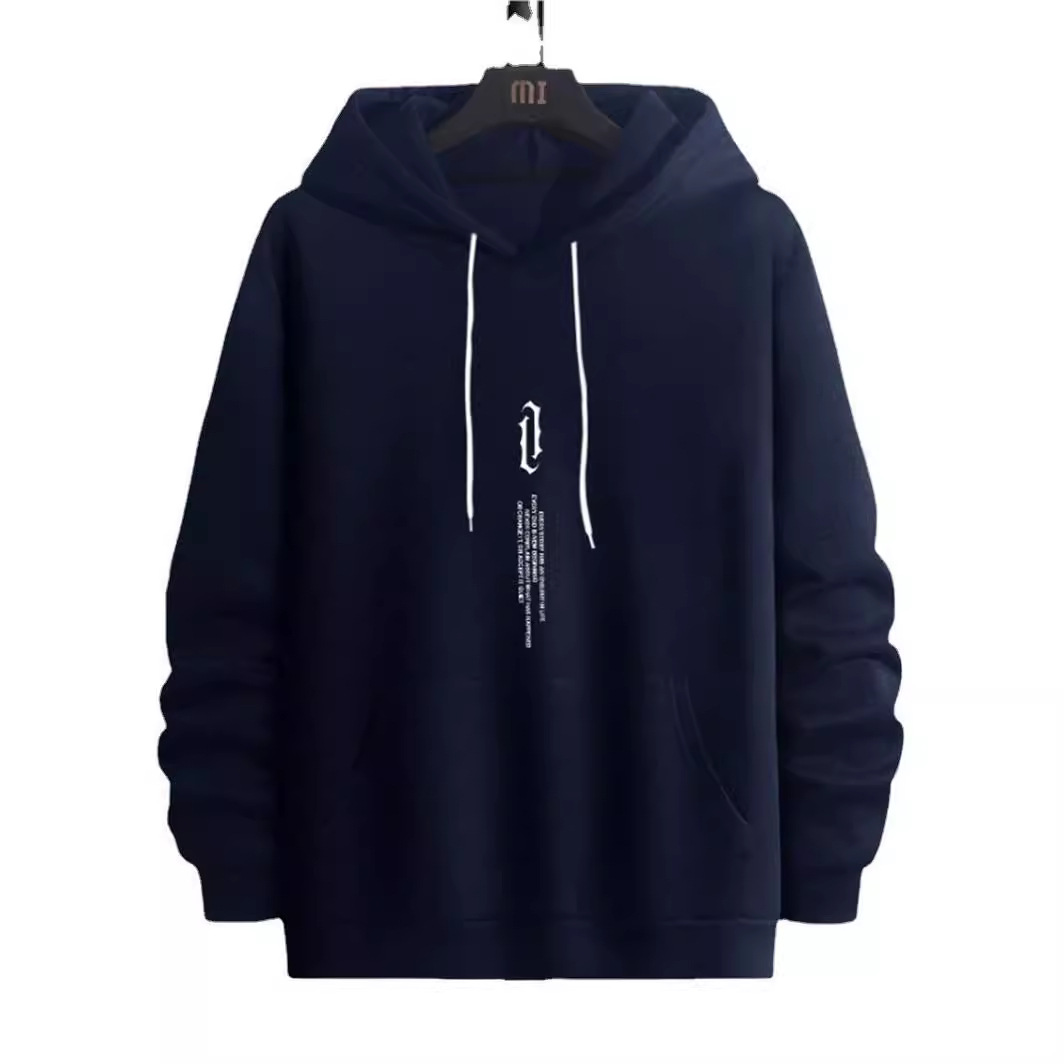 2023 cross-border autumn and winter foreign trade new men's pullover printed hooded sweater European and American personalized fashion sweater