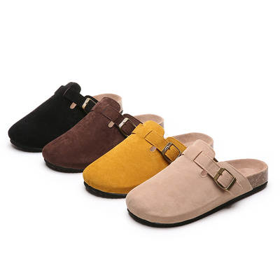 Baotou slippers female couples Cork drag wish cross-border large size foreign trade Roman shoes casual half drag lazy shoes tide