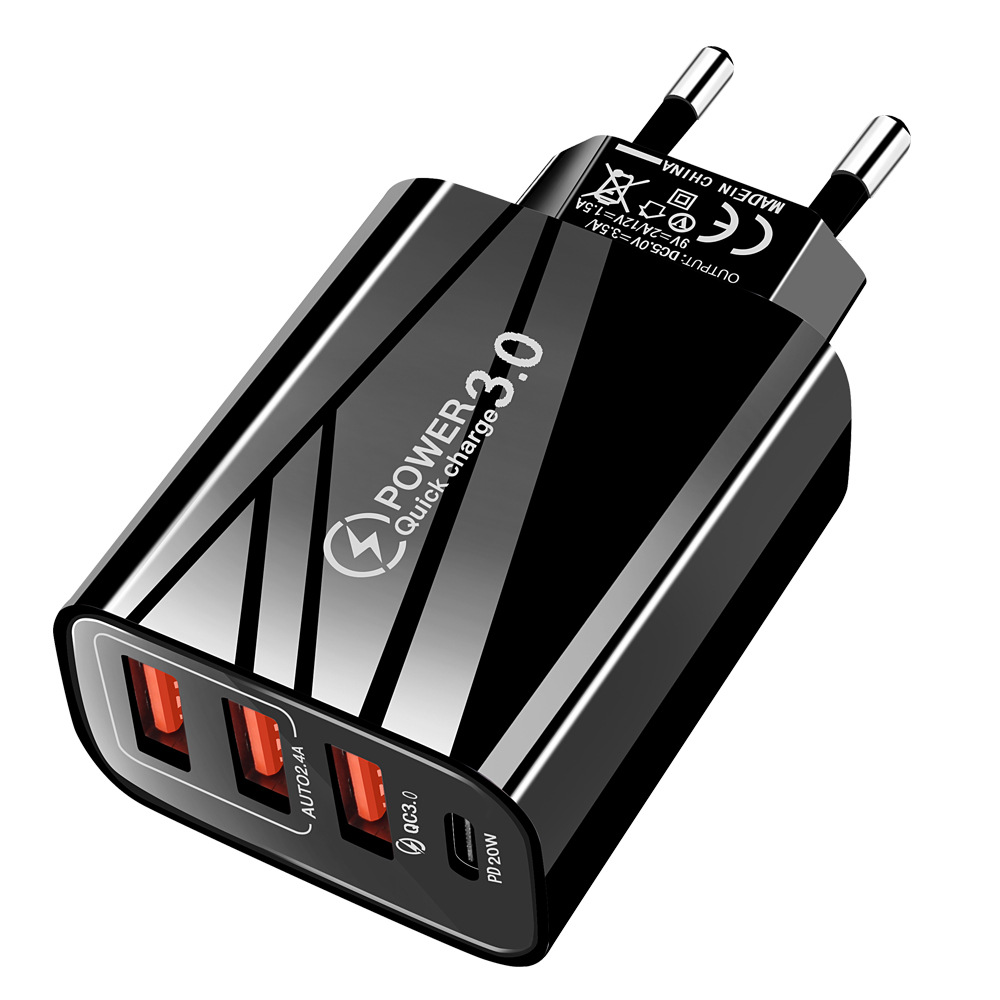 Mobile phone charger multi-port + TYPE-C Travel Charger Adapter 3USB European gauge US gauge 3UPD multi-port charging head